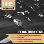 K KNODEL Dog Seat Cover, 100% Waterproof Car Seat Cover for Pets, Pet Seat Cover Dog Hammock, Heavy Duty Scratch Proof Pet Back Seat Covers, Zippered Side Flaps for Cars, Trucks and SUVs (Black)