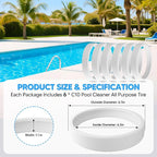 Funmit Pool Cleaner All Purpose Tire Replacement Part Compatible with Polaris 280 360 180 380 C10 C-10 Pack of 6