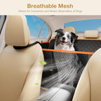 Pecute Dog Car Seat Cover for Back Seat, Back Seat Extender for Dogs 52 * 24.4in, Foldable in The Car, Hard PVC Panels Bottom Support to 330 lbs, for Cars/Mid-Size SUV/Small Truck
