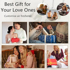 Custom Air Fresheners with Picture, Personalized Photo Air Freshener for Car Wardrobe Bathroom Hanging Ornaments (Round-)