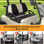 Golf Cart Seat Covers 2 PCS Front and Rear Seat Covers Sets for Club Car Precedent and Yamaha G29 Standard Seat Cushion,Replacement Cooling Breathable Washable No Stapler Needed(Black&Beige)