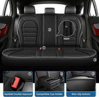 Seat Covers for Mercedes-Benz GLC 2016 2017 2018 2019 2020 2021 2022, Custom Fit Car Seat Protectors Full Set, Waterproof Premium Leather, for 5-Seater Model - Black