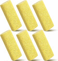 Abbylike 6 Pcs Pet Hair Remover Pumice Stone Car Pet Hair Removal Tool for Bedding Carpet Couch Furniture Cleaning (5.3 x 2 x 1.4 Inch,Yellow)