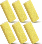Abbylike 6 Pcs Pet Hair Remover Pumice Stone Car Pet Hair Removal Tool for Bedding Carpet Couch Furniture Cleaning (5.3 x 2 x 1.4 Inch,Yellow)