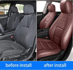 AOMSAZTO Custom Fit Seat Covers for Honda Civic Hatchback 2022 2023 2024 Sport/LX &Hatchback Hybrid Sport 2025 Full Set Faux Leather Seats Cover Burgundy