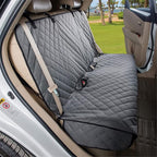 Bench Car Seat Cover Protector - Waterproof, Heavy-Duty and Nonslip Pet Car Seat Cover for Dogs with Universal Size Fits for Vehicles, Trucks & SUVs(Grey)