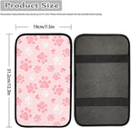 Dreaweet Center Console Cover Pink Dog Paw Accessories for Women Middle Console Covers for SUV Sedan Non Slip Anti Scratch Arm Rest for Car Armrest Storage Box Mat