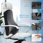 Teemour High Back Support Pillow for Office Chair, Fully Support Back Cushion - Memory Foam Lumbar Support Pillow for Offfice Chair, Desk, Gaming Chair, Promotes Posture Pain Relief Adjustable Straps