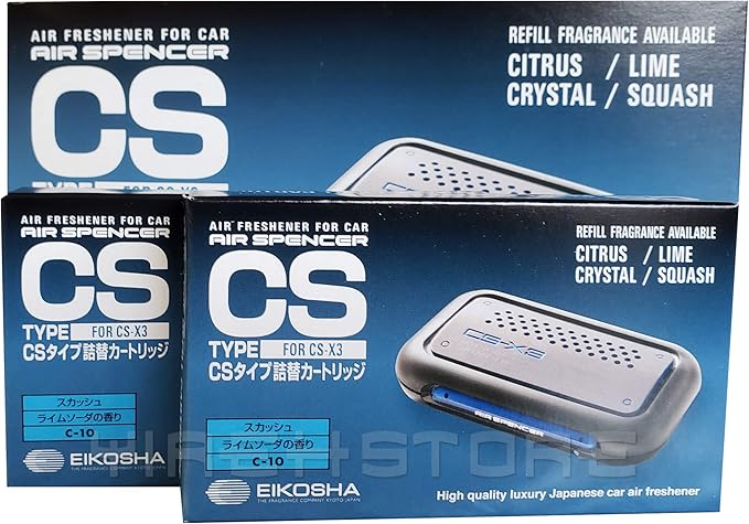 CSX3 Squash Air Spencer Refill x 2 Packs, JDM Car Air Freshner CS-X3 Squash