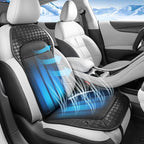 Coverado Cooling Car Seat Cushion, 12V-24V Ventilated Seat Pad with 8 Turbo Fans, 3-Speed Adjustable Dual Blowing & Suction Cooling Cushion, Universal Fit for Car SUV Truck Van All Vehicles, Black