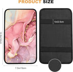 Car Armrest Box Pad,Pink Marble Car Armrest Pad Car Armrest Cover Protector for Most Vehicle, SUV, Truck, Car