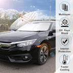 Windshield Sun Shade Custom Fit for 2016-2021 Honda Civic Accessories Sunshade Protect Car from Sun Rays & Heat Damage Keep Cool