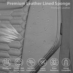 CAR PASS 3D Foam Faux Leather Car Seat Covers Full Set, Grey Breathable PU Leather Seat Covers for Cars, Luxury Universal Fit for SUVs Vans Sedan Truck Automotive, Armrest Airbag Compatible, All Gray