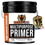 BEEST Multi-Purpose Primer - Gray, 1 Gallon Covers up to 250 Sq Ft| Liquid Rubber Deck Coating - Elastomeric Roof Coating - Water-Based, High-Adhesion Bonding Primer for Concrete, Metal, Wood, TPO
