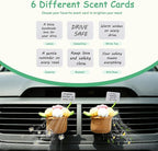 SUNACE 2 Pcs Cute Crochet Plant Car Vent Clips, Handmade Plant Pots Car Air Freshener with 6 Scent Cards, Car Interior Decor Accessories Gift for Women, for Car Vents, Home & Office Spaces