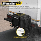 Arksen 8.9 Cu Ft Waterproof Hitch Cargo Carrier Bag – Fits 32 x 26 x 4 Inch Baskets (No Rack Needed), Large Storage for RV