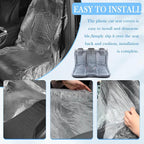 20PCS Plastic Seat Covers for Cars,Full Coverage Disposable Car Seat Covers for Keeping Front and Back Seats Clean,Universal Car Accessories Cars Seats Protector for Most Vehicles