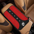Red Bling Car Console Cover Hot Red Arm Rest Center Console Cushion Pad, Universal Anti-Slip Leather Armrest Box Decor Protector with Crystal Sparkling Rhinestone Car Accessories(Red)