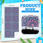 2 Pack Car Seat Towel Covers with Storage Bag 63 x 32 Inch Athletic Running Towel Seat Sweat Washable Non Slip Cover Gift for Car Outdoor Sport Activities (Retro Kaleidoscope)