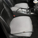 Auto Newer Breathable Universal Four Seasons Car Seat Covers， Luxury Car Seat Cushion，Protectors for Front Seat Bottoms,Compatible with 95% Vehicles， Fit for Cars Truck SUV or Vans(2PCS,Grey)