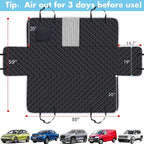 Meolsaek Car Seat Cover for Dogs, Non-Slip Dog Hammock for Car Back Seat, with Mesh Window Scratch Proof Nonslip Back Seat Protector for Trucks SUVs Most Cars (Black with Mesh)