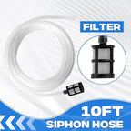 JOEJET Downstream Injector for Pressure Washer, Fixed Chemical Injector Kit with 3/8 Inch Quick Connect, 10 Ft Siphon Hose, 5-8 GPM