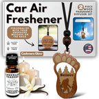 Personalized Car Air Freshener, Wood Diffuser and Fragrance Oil Set, Custom Message, Rearview Mirror Charm, Bigfoot Believe, Sasquatch, Auto Accessory for Men or Women (Cashmere Glow)