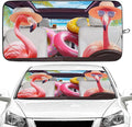 Flamingo Car Windshield Sun Shade Foldable Sunshade Front Window Cover Sun Visor Protector Accessories (59x27.5 inches)