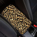Dreaweet Cheetah Print Car Accessories Car Center Console Cover Universal Car Armrest Cover Pad Soft Comfortable Center Console Cover Replacement