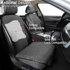 Breathable Car Seat Cover,Luxury Front Seat Cover,Durable and Non Slip,Polyester Silk Material, Universal Car Seat Cushion,Suitable for All Seasons,Airbag Compatible (Black，1PC)
