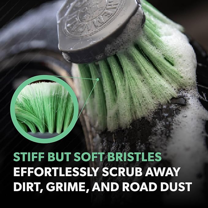 Chemical Guys ACCG08 Wheelie All Exterior Surface and Wheel Brush (Safe for Cars, Trucks, SUVs, RVs, Motorcycles, & More) Green (Pack of 12)