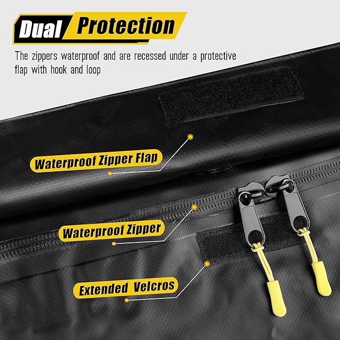 ARKSEN Roof Top Luggage Storage Bag for 43" x 39" Roof Baskets Waterproof 14.5 Cubic Feet (41.73" L x 33.07" W x 18.11" H) with 8 Straps Anti-Slip Mat 4 Door Hooks for All Vehicles with/Without Rack