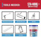Gardner Sta-kool Elastomeric Roof Coating, White, RV Roof Coating 5 Gallon