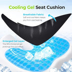 AUVON Multi-Layer Gel Seat Cushion for Ideal Support & Softness, Cooling Memory Foam Office Chair Cushion for Hemorrhoid, Sciatica & Tailbone Pain Relief, Anti-Slip Back Seat Pillow