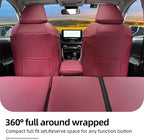 Lolcar RAV4 Seat Covers Custom Fit for Toyota RAV4 2019 2020 2021 2022 2023 2024 2025 LE,XLE,XLE Premium,Limited,Airbag Compatible,Seat Cover Full Set for SUV, Waterproof Leather(Burgundy)