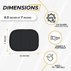 Econour Cling Sun Shade for Car Window and Windshield (4 Pack) | Static Cling Glare Protection for Baby | Car Windows Tint Sun Visor | Sun Glare Blocker for Driving | Sun Glare Protection Accessories