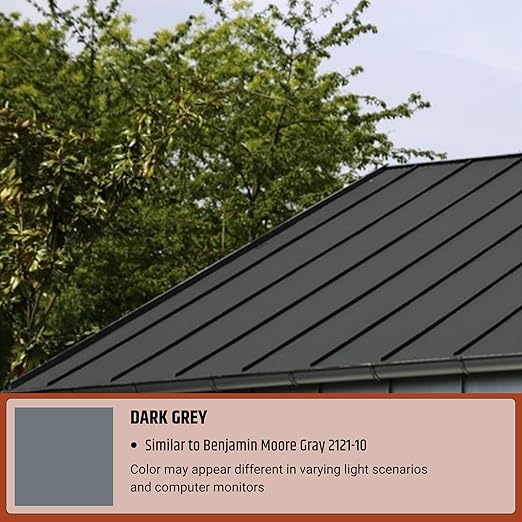 Liquid Rubber Color Roof Sealant- Elastomeric Waterproof Small Repair Coating for Flat, Low-Slope & Metal Roofs, Flexible UV-Stable Membrane, Dark Gray, 1 Quart