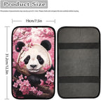Dreaweet Car Armrest Cover Cherry Blossoms Panda Car Accessories Center Console Cover Replacement,Universal Armrest Cover for Car Center Console for Truck Sedan SUV