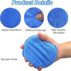 8-Pack 5" Microfiber Wax Applicator Pads & Professional Car Wax Applicator, Foam Polishing Pads for Car Fine Polishing & Cleaning