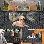 URPOWER Large Back Seat Extender for Dogs, Hard Bottom Dog Car Seat Cover for Extended Cab Trucks, Waterproof Dog Hammock Pet Travel Bed Rear Seat Protector Holds 400lbs for Ford F-150 SuperCab