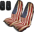 American Flag Car Seat Towel Protector (2-Pack), Waterproof Sweat-Proof Non-Slip Cover for SUV, Truck & Sedan, Patriotic Seat Mat for Gym & Beach, Washable & Easy Install, Ideal Celebration Gift