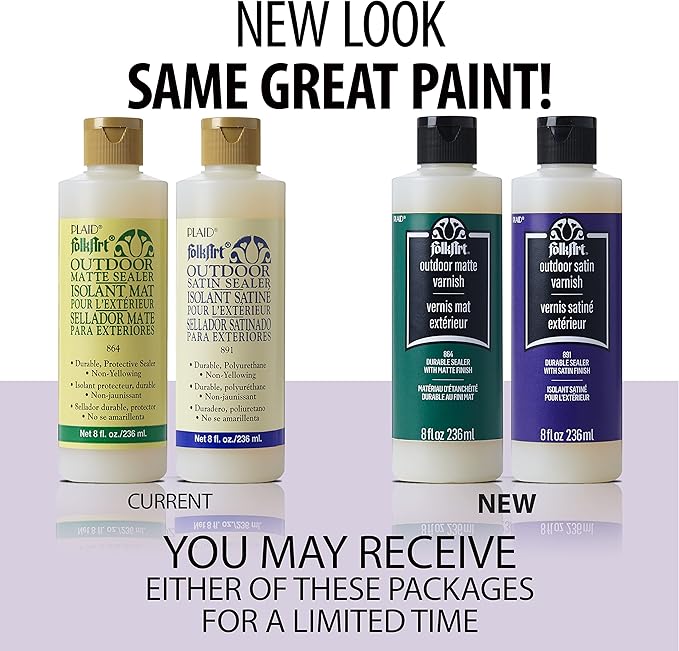 FolkArt Outdoor Sealer (8-Ounce),Gloss Finish (Packaging May Vary)