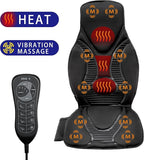 FIVE S FS8816 Massage Seat Cushion, Massager with Heat, 10 Massage Nodes for Neck, Shoulders, Back/Lumbar, Thighs for Home, Office (Black)