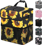 Car Trash Can for Car Cute,Bag Bin Hanging Waterproof Automotive Garbage Cans Leak Proof Vehicle Trash Can Sunflower