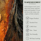Car Air Freshener - Pack of 2 TeakWood Scent Hanging Car Air Diffuser - 0.27FL OZ/8ML Odor Eliminator - 60 Days Long Lasting Essential Oil Diffuser - Cars Accessories for Men & Women