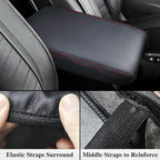 Car Center Console Armrest Cover for Honda Civic 2022-2025, Soft Armrest Pad Cover Protector Cushion for Honda Civic 2022 2023 2024 2025 Interior Accessories (Red)
