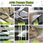 Pressure Washer, Portable Power Washer, 4 Quick Connect Nozzles, High Pressure Cleaning Machine for Car Fence Driveway Patio Washing and More