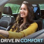Sealy Ergonomic Car Neck Cushion – Memory Foam Neck Pillow for Car or Office Chair, Travel Neck Pillow,