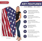 Autoamerics 1-Piece Windshield Sun Shade USA Art Flag - 2 American Design - Foldable Car Front Window Sunshade for Most Sedans SUV Truck - Blocks Max UV Rays and Keeps Your Vehicle Cool - Small