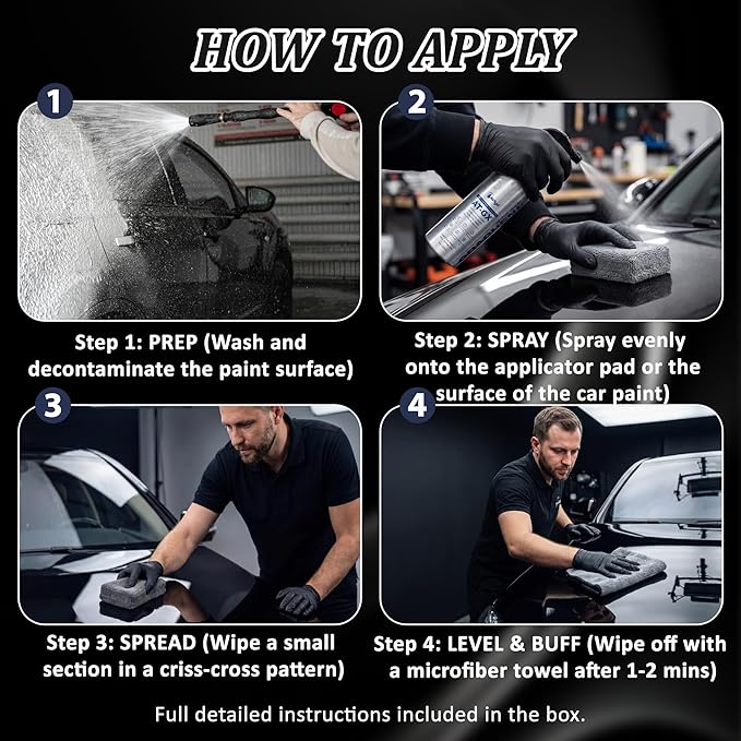 Advanced Graphene Ceramic Coating 200ml AT-GX Nano Protectant Long-Lasting High Gloss Waterproof Professional DIY Car Paint Care Kit for Cars